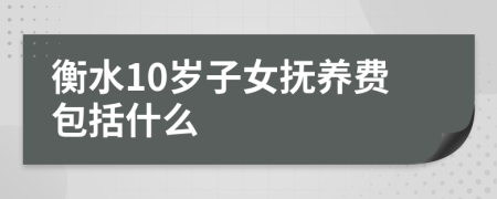 衡水10岁子女抚养费包括什么