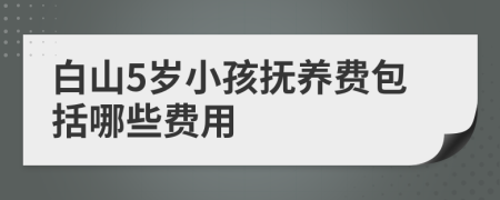 白山5岁小孩抚养费包括哪些费用