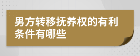 男方转移抚养权的有利条件有哪些