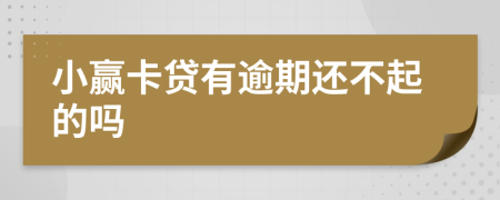 小赢卡贷有逾期还不起的吗