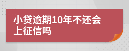 小贷逾期10年不还会上征信吗