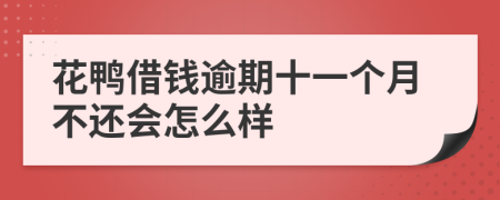 花鸭借钱逾期十一个月不还会怎么样