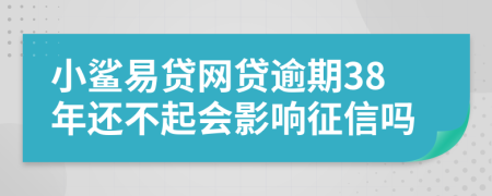 小鲨易贷网贷逾期38年还不起会影响征信吗