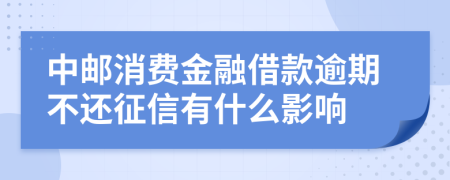 中邮消费金融借款逾期不还征信有什么影响