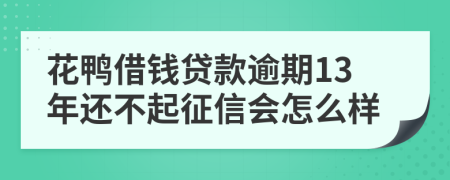 花鸭借钱贷款逾期13年还不起征信会怎么样