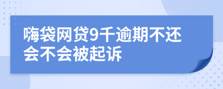 嗨袋网贷9千逾期不还会不会被起诉