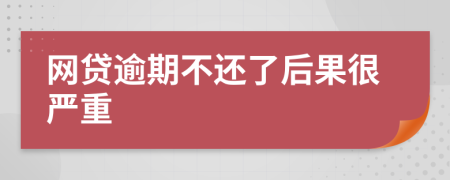 网贷逾期不还了后果很严重