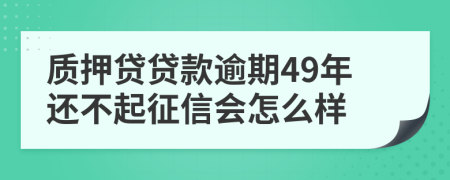 质押贷贷款逾期49年还不起征信会怎么样