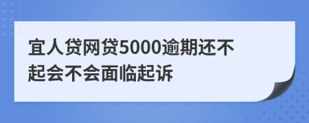 宜人贷网贷5000逾期还不起会不会面临起诉