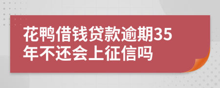 花鸭借钱贷款逾期35年不还会上征信吗