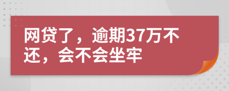 网贷了，逾期37万不还，会不会坐牢