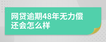 网贷逾期48年无力偿还会怎么样