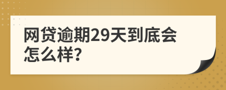 网贷逾期29天到底会怎么样？