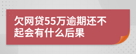 欠网贷55万逾期还不起会有什么后果