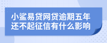 小鲨易贷网贷逾期五年还不起征信有什么影响