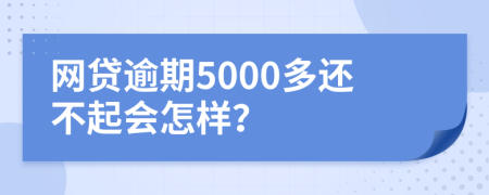 网贷逾期5000多还不起会怎样？