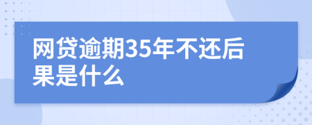 网贷逾期35年不还后果是什么