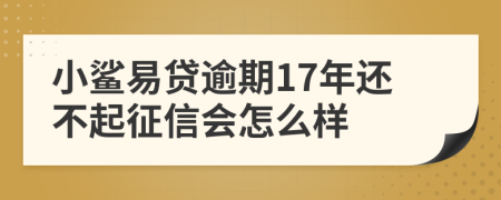 小鲨易贷逾期17年还不起征信会怎么样