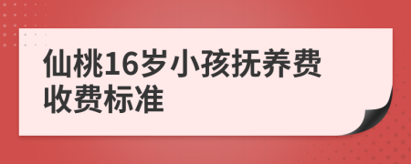 仙桃16岁小孩抚养费收费标准