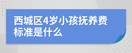 西城区4岁小孩抚养费标准是什么