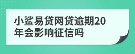 小鲨易贷网贷逾期20年会影响征信吗