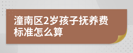 潼南区2岁孩子抚养费标准怎么算