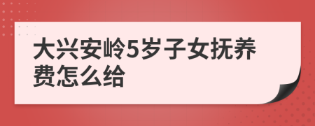 大兴安岭5岁子女抚养费怎么给