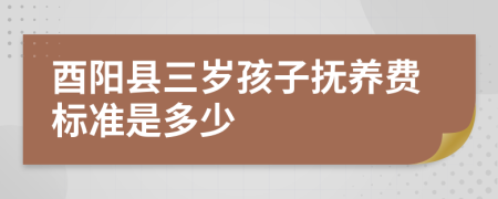 酉阳县三岁孩子抚养费标准是多少