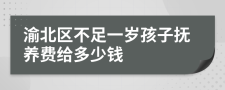 渝北区不足一岁孩子抚养费给多少钱