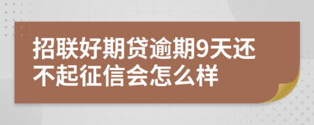 招联好期贷逾期9天还不起征信会怎么样