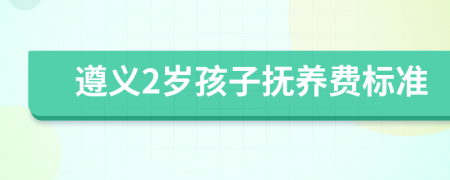 遵义2岁孩子抚养费标准