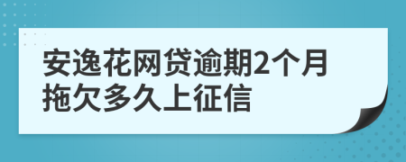 安逸花网贷逾期2个月拖欠多久上征信