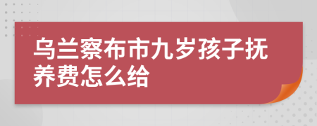 乌兰察布市九岁孩子抚养费怎么给