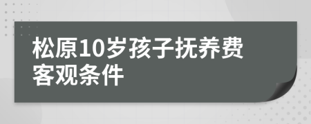 松原10岁孩子抚养费客观条件