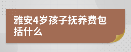 雅安4岁孩子抚养费包括什么