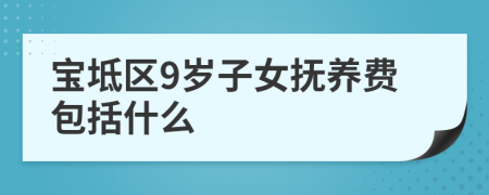 宝坻区9岁子女抚养费包括什么