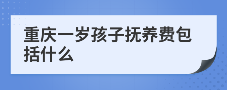 重庆一岁孩子抚养费包括什么