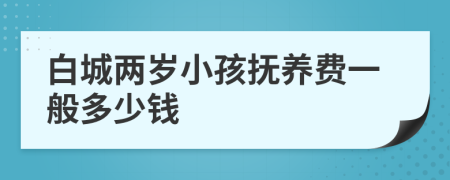 白城两岁小孩抚养费一般多少钱