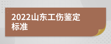 2022山东工伤鉴定标准