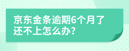 京东金条逾期6个月了还不上怎么办？