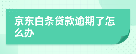 京东白条贷款逾期了怎么办