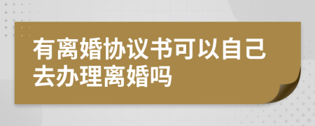 有离婚协议书可以自己去办理离婚吗