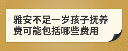 雅安不足一岁孩子抚养费可能包括哪些费用