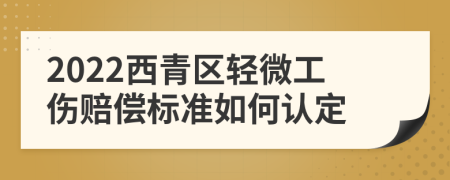2022西青区轻微工伤赔偿标准如何认定