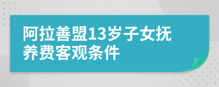 阿拉善盟13岁子女抚养费客观条件