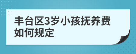 丰台区3岁小孩抚养费如何规定