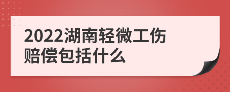 2022湖南轻微工伤赔偿包括什么