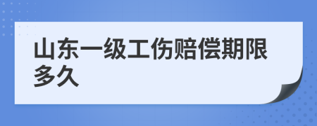 山东一级工伤赔偿期限多久