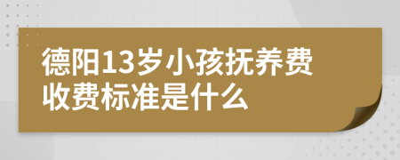 德阳13岁小孩抚养费收费标准是什么