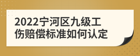 2022宁河区九级工伤赔偿标准如何认定